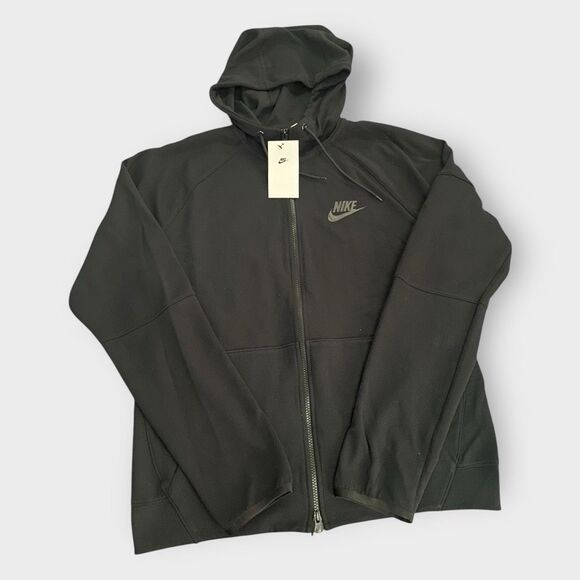 Nike Tech Essentials Full Zip Hoodie Black Mens size Large DD5284-010 New - Picture 1 of 9